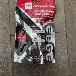 Toyota Quick Charge Usb Cable Kit