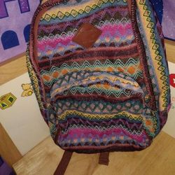 70s style backpack multicolor
