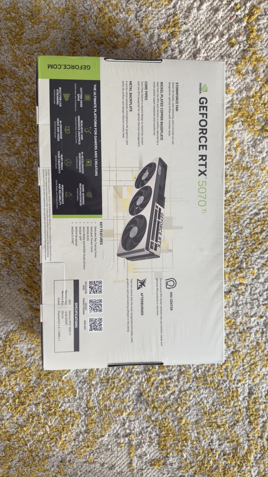 MSI GeForce RTX 5070 Ti Inspire 3X OC Edition – Brand New