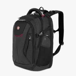 SwissGear - Commander USB ScanSmart Laptop Backpack - Dotted Black