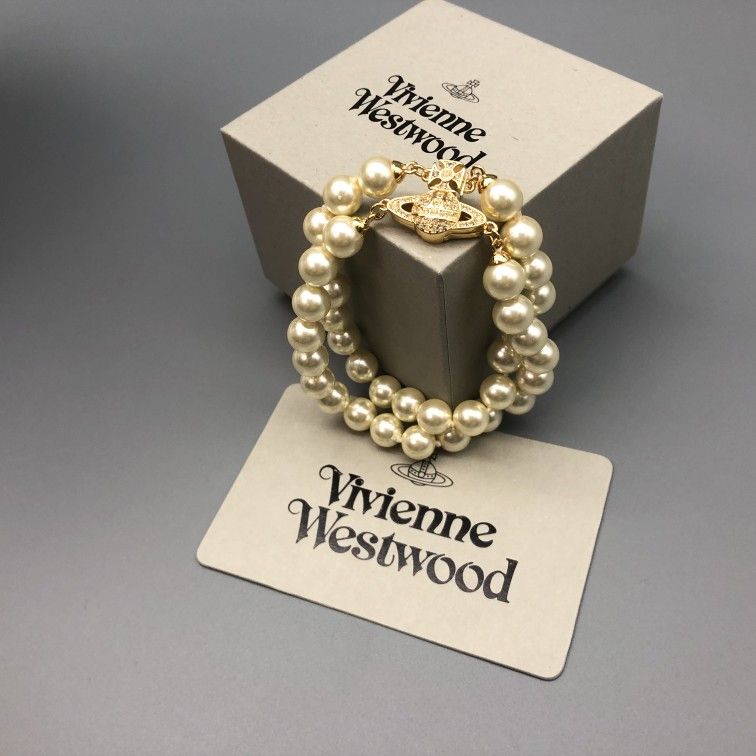 Vivienne Westwood Double Layer Pearl Bracelet