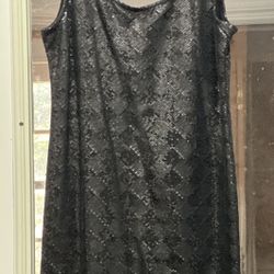Dress Sequin Black Size Medium