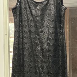 Dress Sequin Black Size Medium  