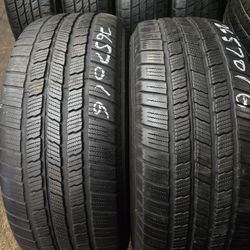 2 Tires 265.70.16 Michelin Defender 60 % Tread Dot 2522