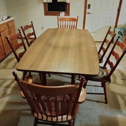 Large Solid Wood Dining Table With Chairs Pick Up By 4/29