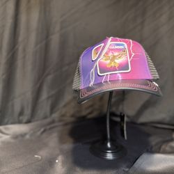 Purple Thunderbird Trucker Cap with Black Mesh Back