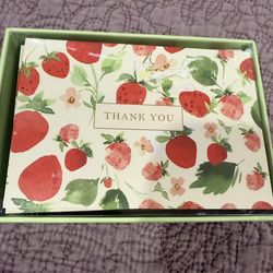 Strawberry thank you cards