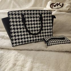 Black And White MICHAEL KORS hounds tooth print