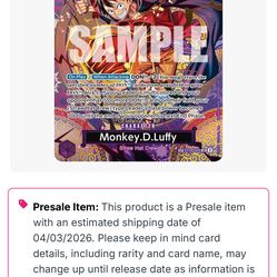 Monkey.D.Luffy (SP) - Adventure on Kami's Island (OP15-EB04)