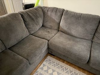 Gray Fabric Sectional Sofa