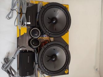 KICKER 1 PAIR 6.5" 300 WATTS COMPONENT SET WITH CROSSOVER CAR SPEAKER