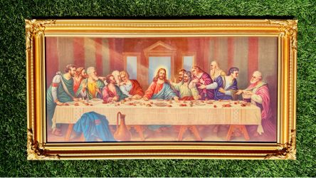Vintage Framed Last Supper Wall Art