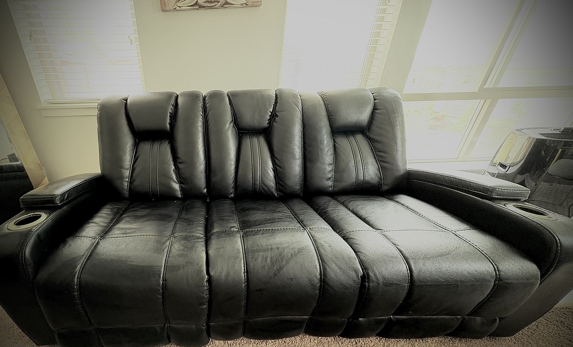 Leather Reclining Couch