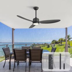 WINGBO 52" Waterproof Ceiling Fans with Lights