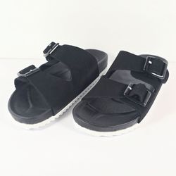 Arizona Jean Co Women’s Finlee Sandals 2 Buckle Straps Black Size 7.5 New