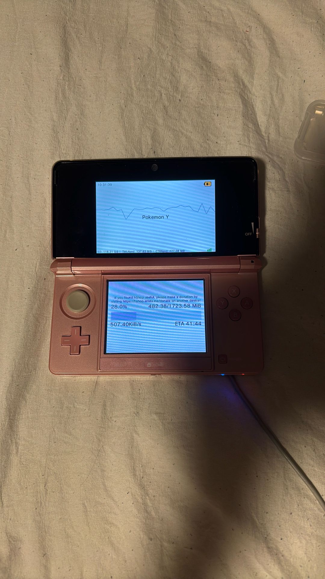 Modded Pink 3ds For Trade For A White One(not $0)