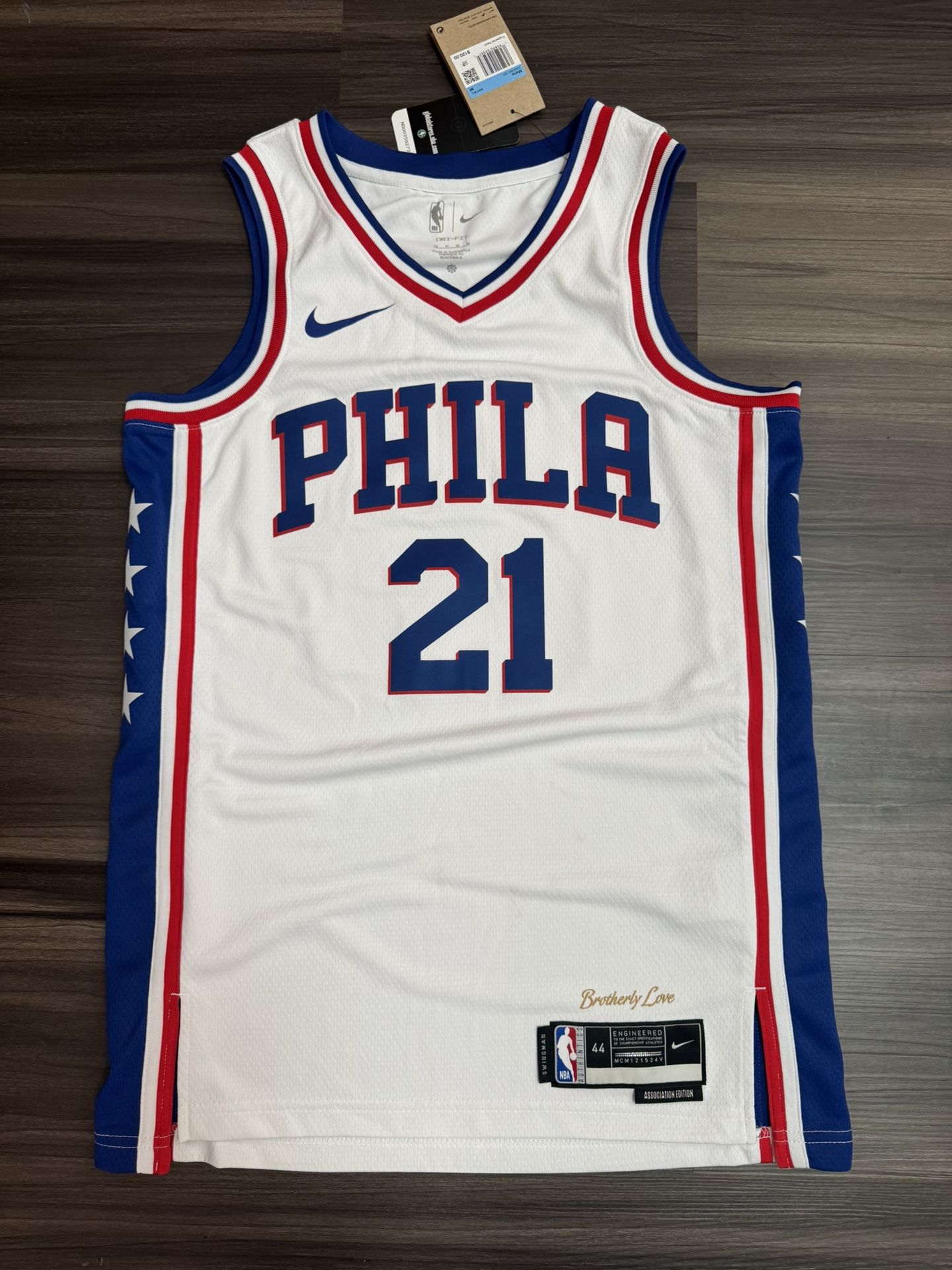 Nike Philadelphia 76ers Joel Embiid #21 NBA Association Edition Jersey Sz 44 M