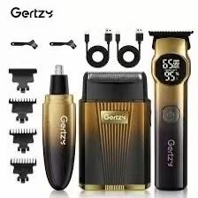 GERTZY Men's Electric Shaver, Hair Trimmer with Limiter Attachment, USB Charging, ABS Housing, 2200mAh Rechargeable Lithium Battery.