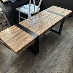 Crate and Barrel Rustic Wood Bench