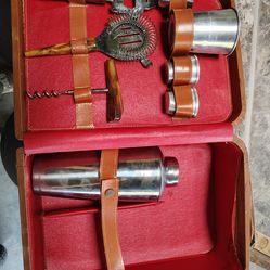 Antique travel bar set.