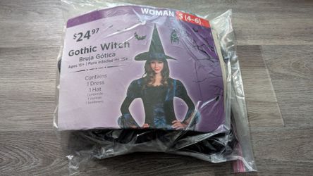 Gothic Witch Costume Woman S 4-6 $15