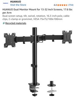 Dual Monitor Mount 13-32” screens
