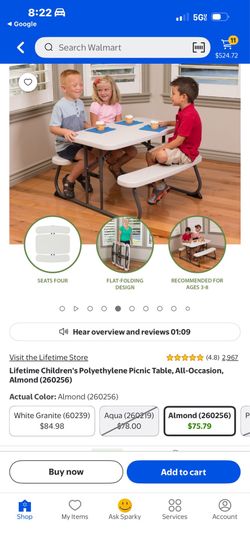 Folding table kids