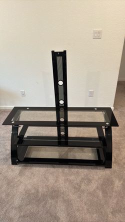 3-Tier Glass TV Stand with Mount