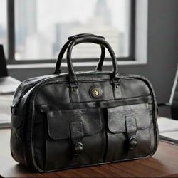 VINTAGE PLAYBOY LEATHER BAG • APPROX. 18.5" X 11.5" X 7" • STYLISH & DURABLE 🖤 #PLAYBOY #BAG #VINTAGE