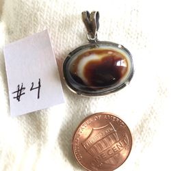 Hand Made Pendant , New Custom Made Silver , Sulemani  Aqeeq (agate )real Stone Pendant . Please Look At My Profile To See All Items 