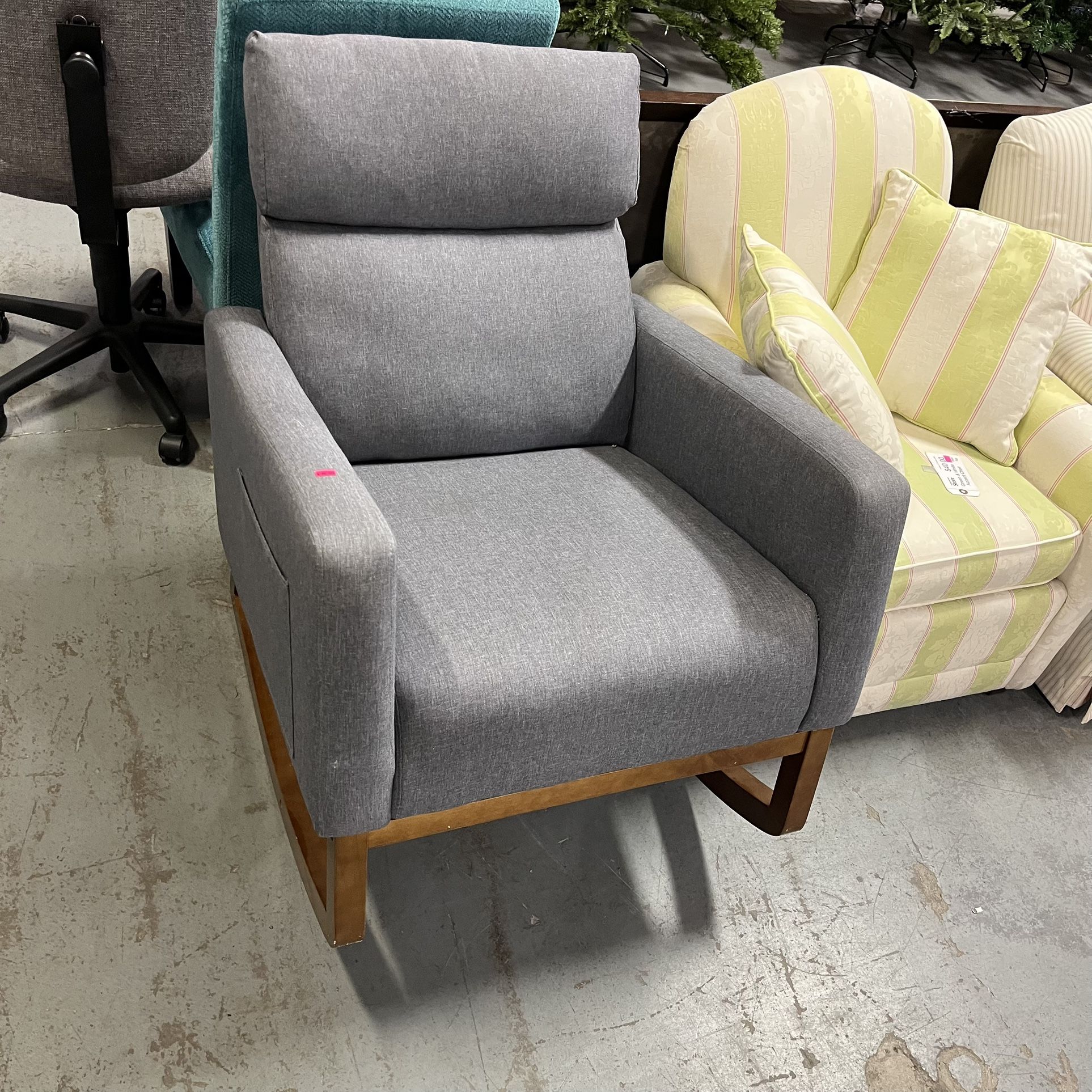 Gray Rocking Chair (in Store)