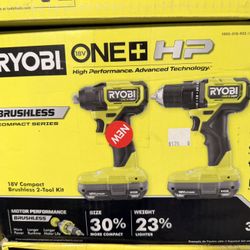 Ryobi 18 volt brushless HP 2pc -Tool Combo 