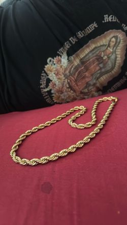 Gold-Tone Rope Chain Necklace