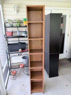 Oak color Tall bookcase