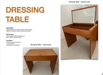 Danish Mid-Century Modern Teak Dressing Table