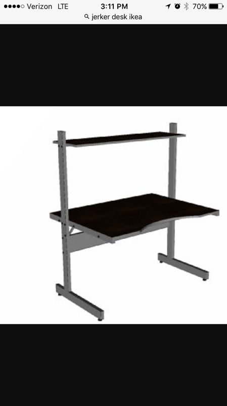 Popular Ikea Jerker Desk Black And Silver Great Condition For