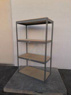 4 Tier Shelving 48 in W x 30 in D American Made Used Heavy Duty Steel Boltless Storage Racks Delivery Available
