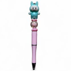Labubu Beaded Ballpoint Twist Pen Pink Blue
