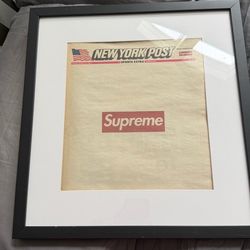 collectible new york post supreme edition, framed