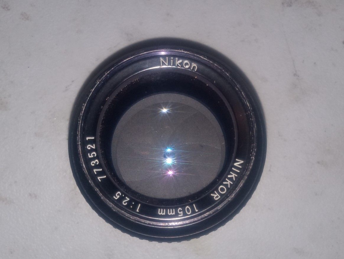 Nikon Nikkor 105mm 1:2.5 Lens For Sale $120