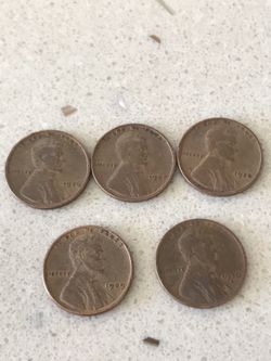 Wheat cents from 1926 to 1930