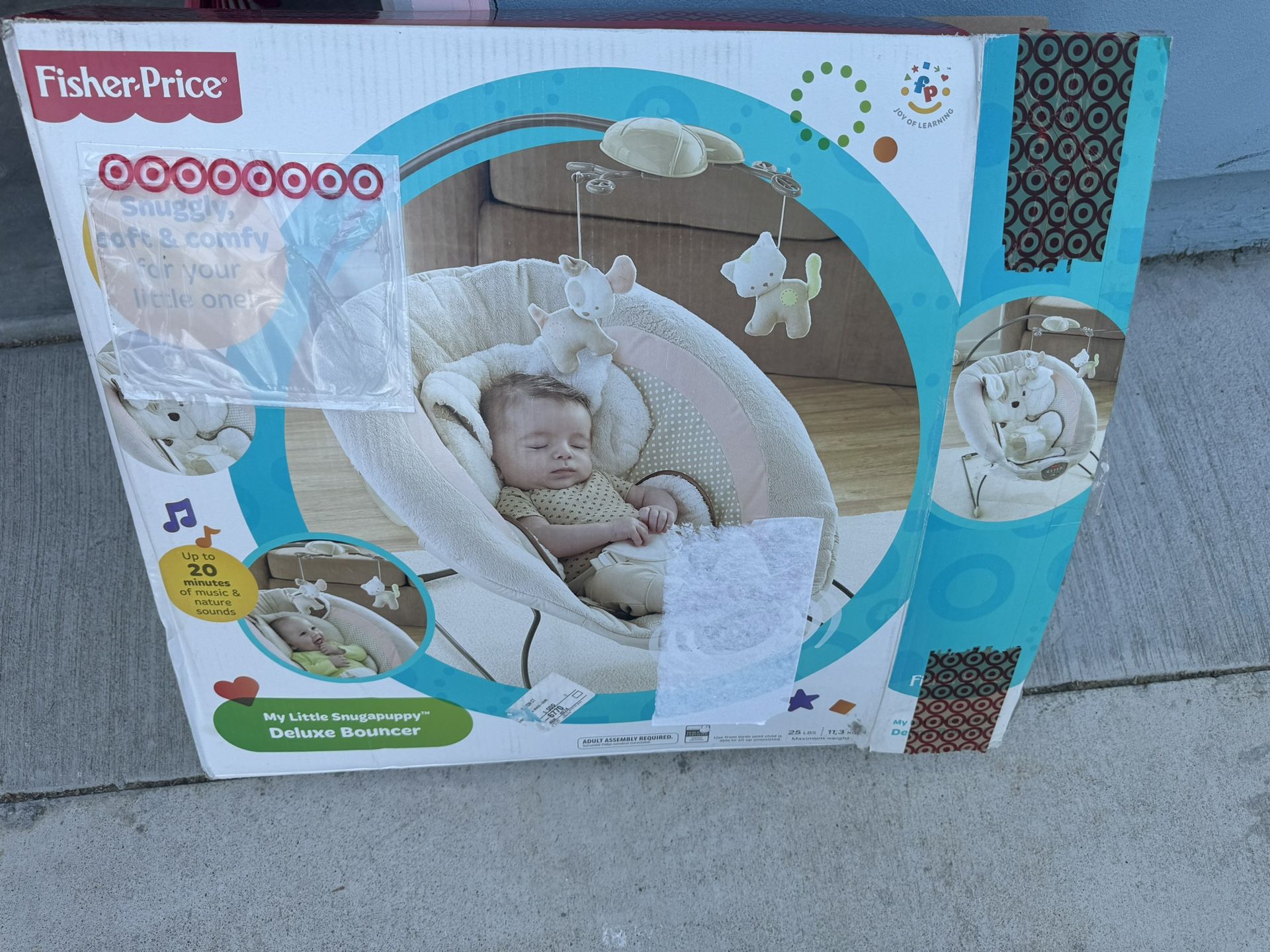 fisher-price my little snugapuppy deluxe bouncer