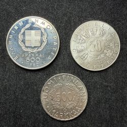 3 Olympic Silver Coins