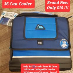 $15🌐36 Cans Collapsible Cooler 
W/Waterproof Bottom. Brand New. Only $15 !!!
