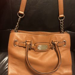 Michael Kors Hamilton Red Pebbled Leather Large Satchel EW Tote Crossbody Bag