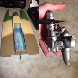 Rc boat hull and nitro rc motor