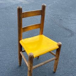 Vintage Mid Century Log Wood Kids Children Toddler Chair Bookshelf Plant Stand Home Cabin Decor