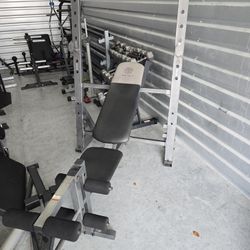 Weight Bench With Rack