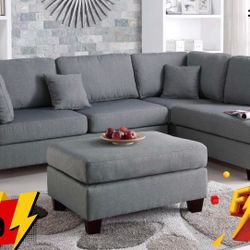 3 Pc SECTIONAL W/ OTTOMAN 