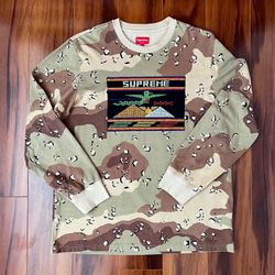 Supreme “Needlepoint Patch” Long Sleeve T-Shirt